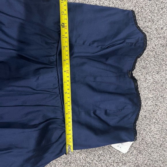 NWT! Altar’d State Navy Blue Strapless Smock Bubble Skirt Mini Dress Size Medium - Picture 9 of 12